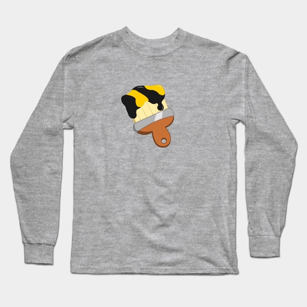 bumblebee Paintbrush Long Sleeve T-Shirt by traditionation